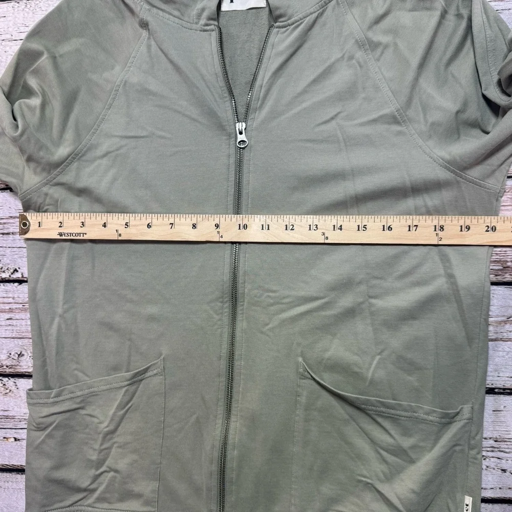 Pact Mens Light Green Organic Cotton Full Zip Hoodie Sweatshirt Size Medium